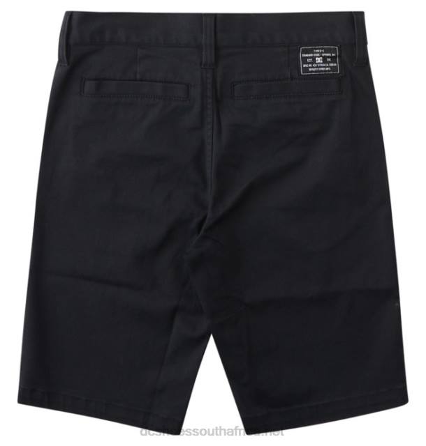 Black PR2L517 DC Shoes Boys' Worker Relaxed Fit Chino Shorts