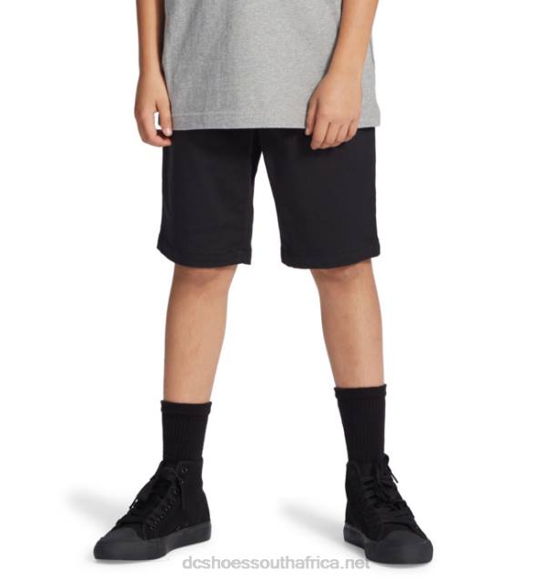 Black PR2L517 DC Shoes Boys' Worker Relaxed Fit Chino Shorts