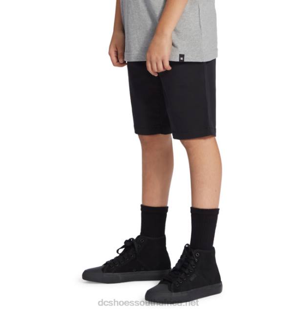 Black PR2L517 DC Shoes Boys' Worker Relaxed Fit Chino Shorts