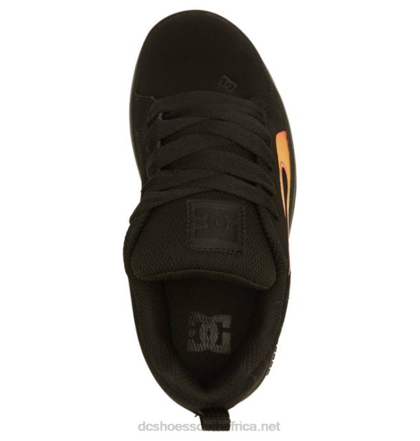 Black/Flames PR2L535 DC Shoes Kids' Court Graffik Shoes