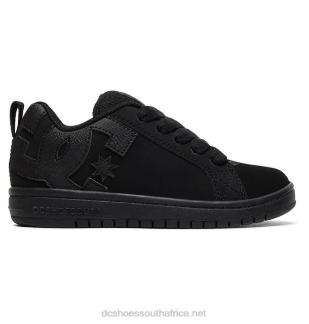 Black PR2L538 DC Shoes Kids' Court Graffik Shoes