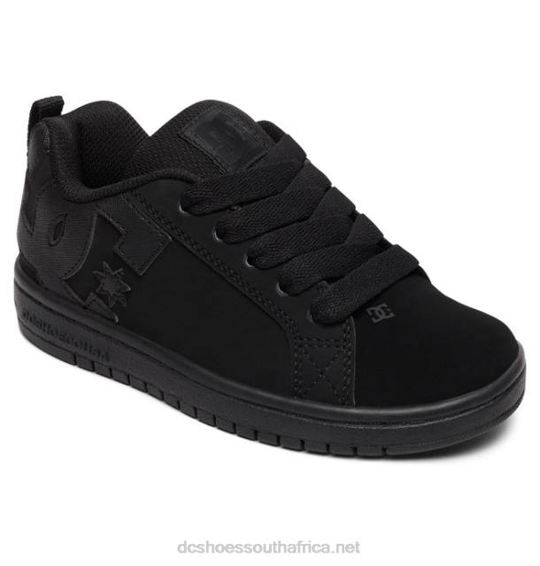 Black PR2L538 DC Shoes Kids' Court Graffik Shoes