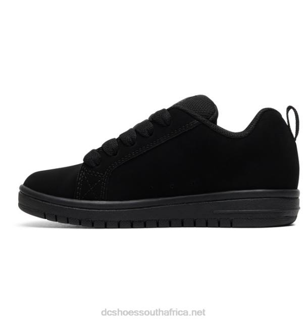 Black PR2L538 DC Shoes Kids' Court Graffik Shoes