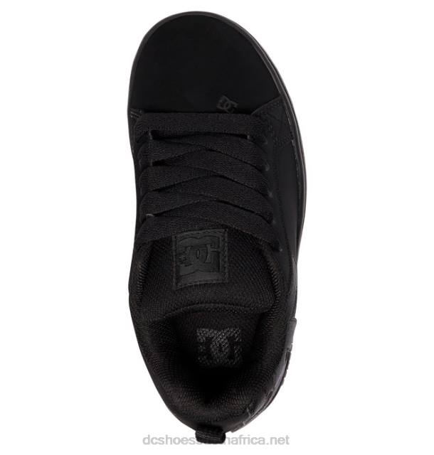 Black PR2L538 DC Shoes Kids' Court Graffik Shoes