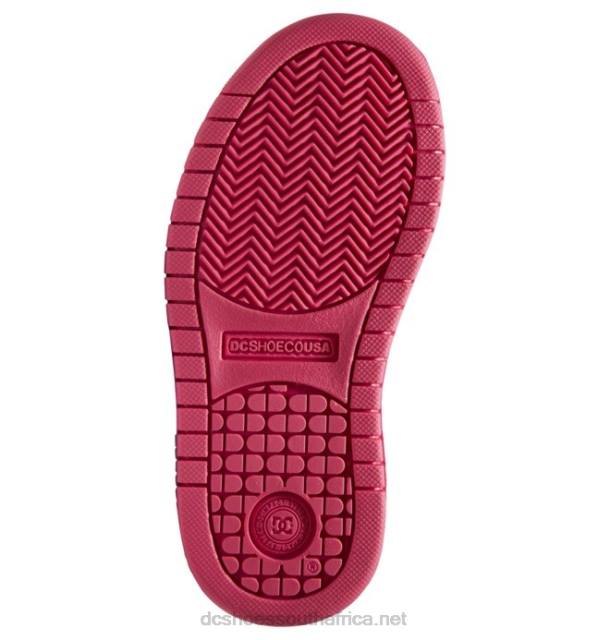 Black/Pink Stencil PR2L544 DC Shoes Kids' Court Graffik Shoes