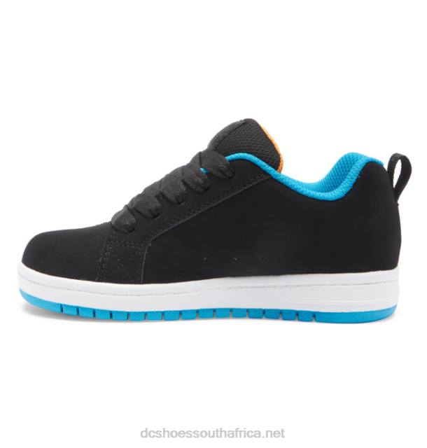 Black/White/Green PR2L550 DC Shoes Kids' Court Graffik Shoes