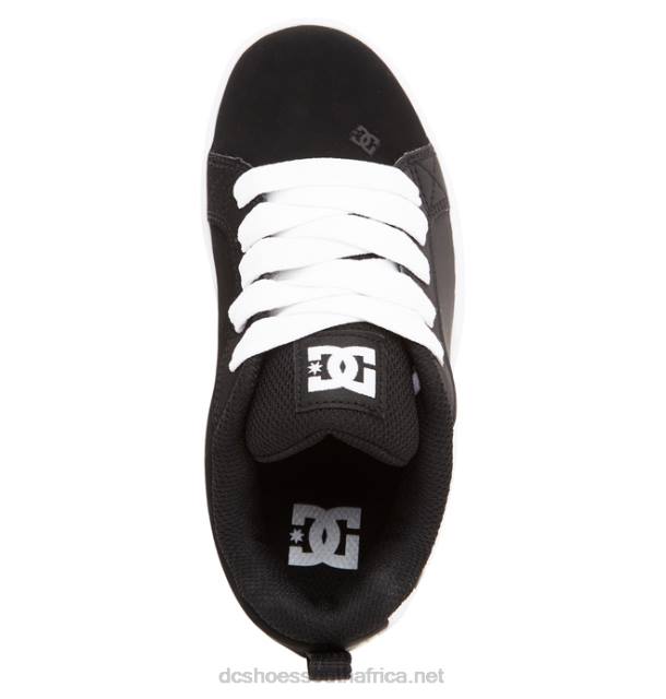 Black/White PR2L568 DC Shoes Kids' Court Graffik Shoes