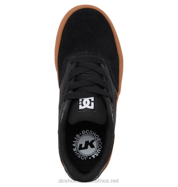Black/Gum PR2L558 DC Shoes Kids' Kalis Vulc Shoes