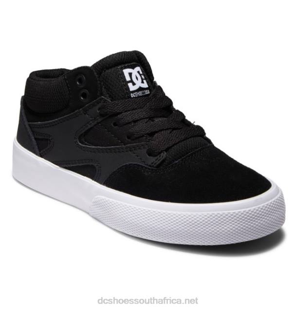 Black/White PR2L516 DC Shoes Kids' Kalis Vulc MID Mid-Top Shoes