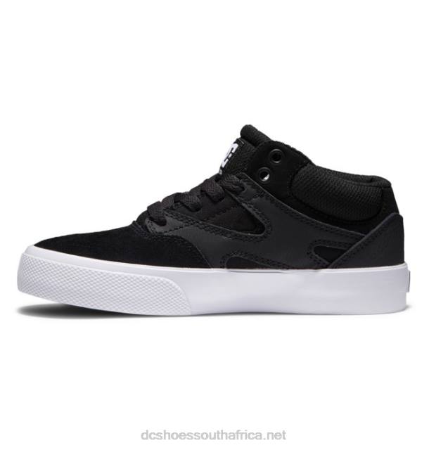 Black/White PR2L516 DC Shoes Kids' Kalis Vulc MID Mid-Top Shoes