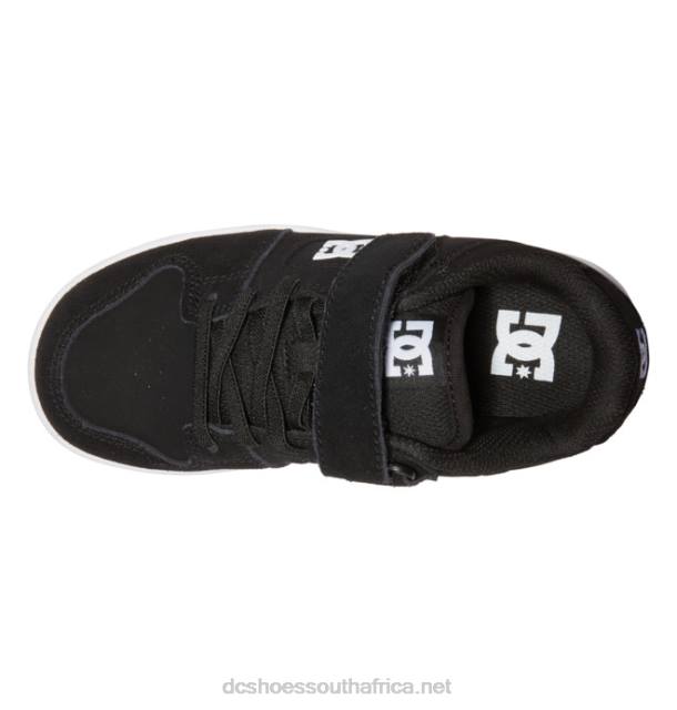 Black/White PR2L554 DC Shoes Kids' Manteca 4 Elastic Lace Shoes