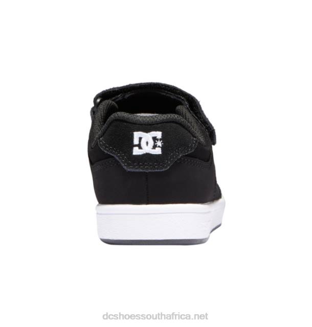 Black/White PR2L554 DC Shoes Kids' Manteca 4 Elastic Lace Shoes