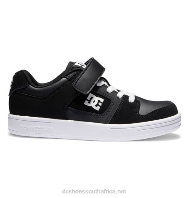 Black/White PR2L572 DC Shoes Kids' Manteca 4 Elastic Lace Shoes