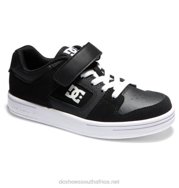 Black/White PR2L572 DC Shoes Kids' Manteca 4 Elastic Lace Shoes