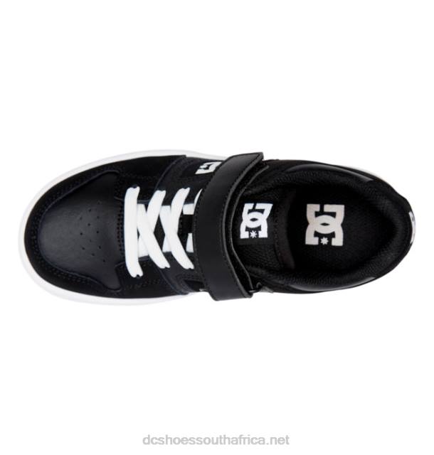 Black/White PR2L572 DC Shoes Kids' Manteca 4 Elastic Lace Shoes