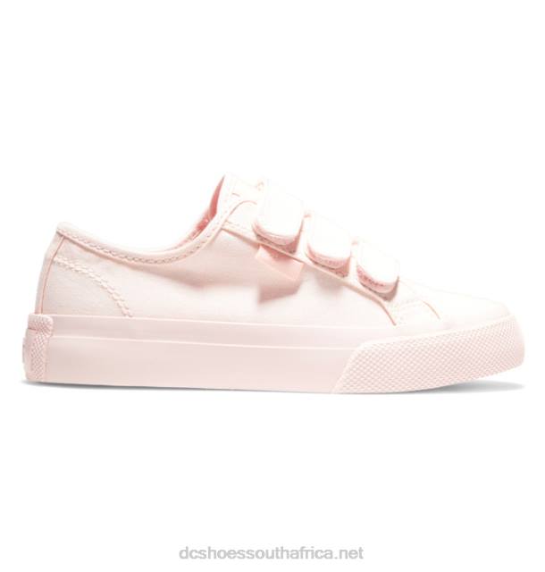 Light Pink PR2L512 DC Shoes Kids' Manual Velcro Shoes