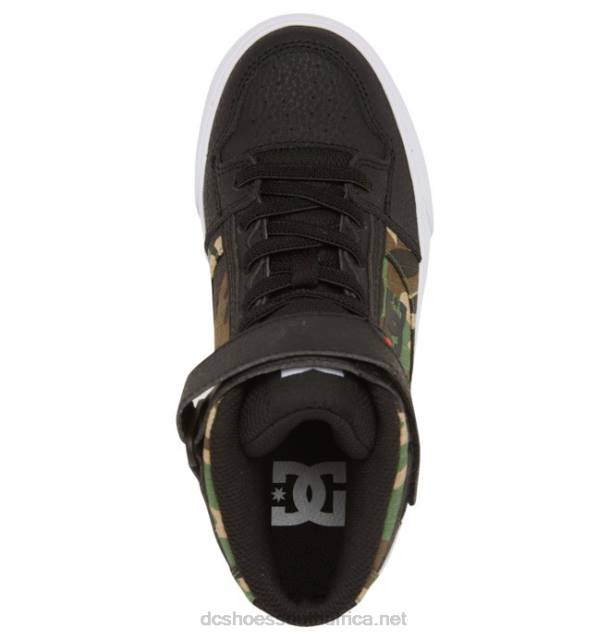 Black Camo PR2L542 DC Shoes Kids' Pure High Elastic Lace High-Top Shoes