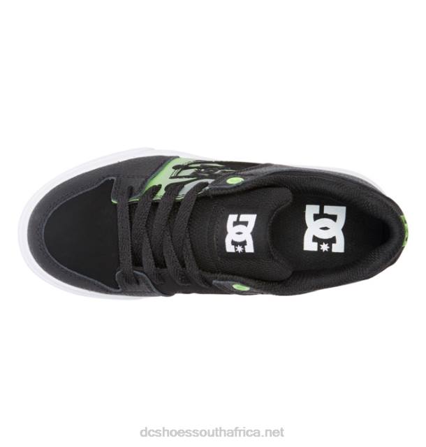 Black/Grey/Green PR2L561 DC Shoes Pure - Shoes for Boys