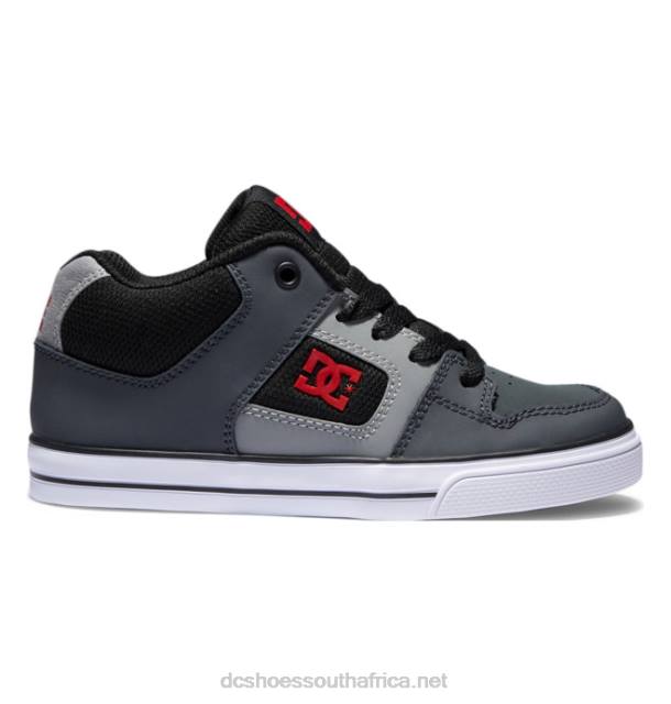 Black/Grey/White PR2L549 DC Shoes Kids' Pure MID Mid-Top Shoes