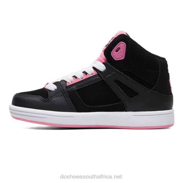 Black/Pink PR2L541 DC Shoes Kids' Pure High-Top Shoes