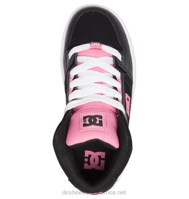 Black/Pink PR2L541 DC Shoes Kids' Pure High-Top Shoes
