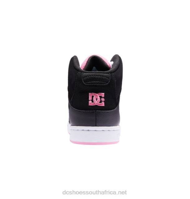 Black/Pink PR2L541 DC Shoes Kids' Pure High-Top Shoes
