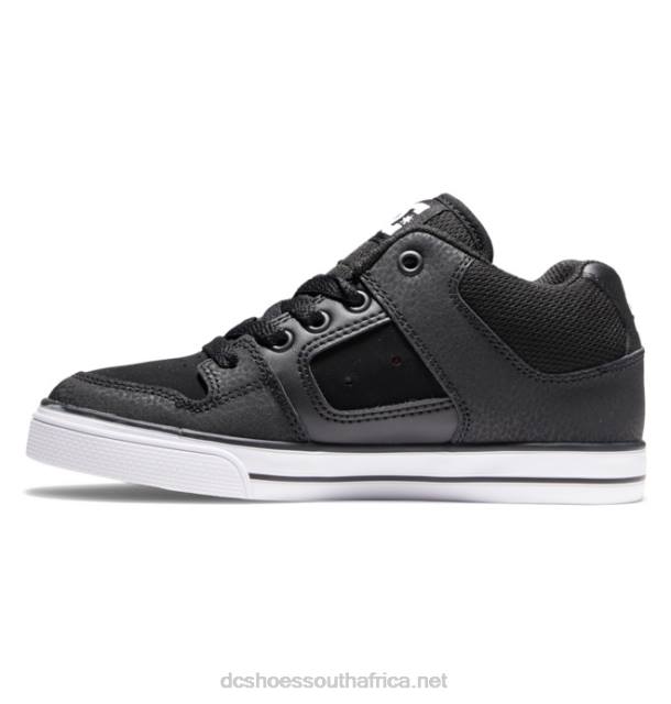 Black/White PR2L556 DC Shoes Kids' Pure MID Mid-Top Shoes