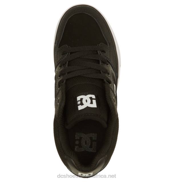 Black/White PR2L556 DC Shoes Kids' Pure MID Mid-Top Shoes