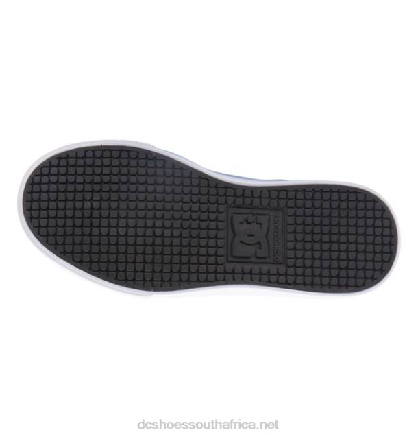 White/Black/Blue PR2L570 DC Shoes Pure Elastic - Slip-On Shoes for Boys