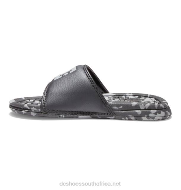 Black/Grey PR2L507 DC Shoes Kids' Bolsa Slides