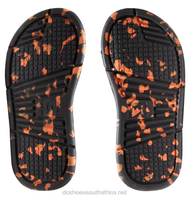 Black/Orange PR2L548 DC Shoes Bolsa - Sandals for Boys