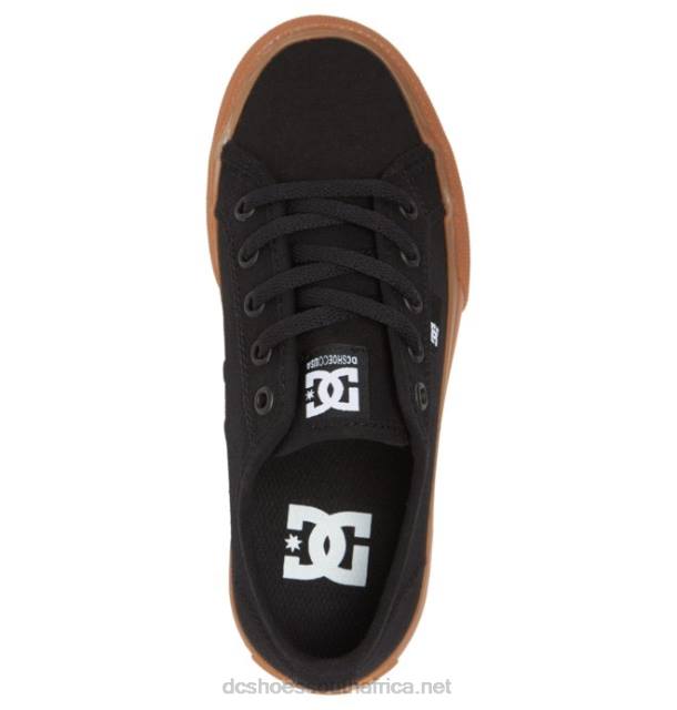 Black/Gum PR2L560 DC Shoes Kids' Manual Shoes