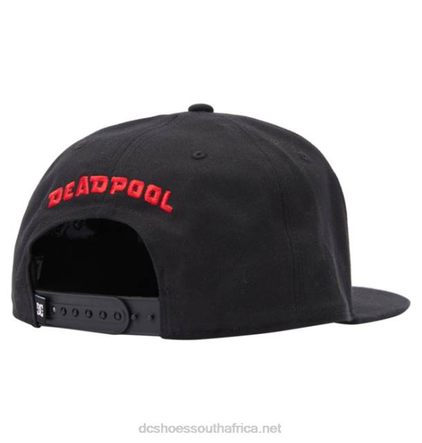 Black PR2L422 DC Shoes Men's Marvel Deadpool x DC Snapback Hat