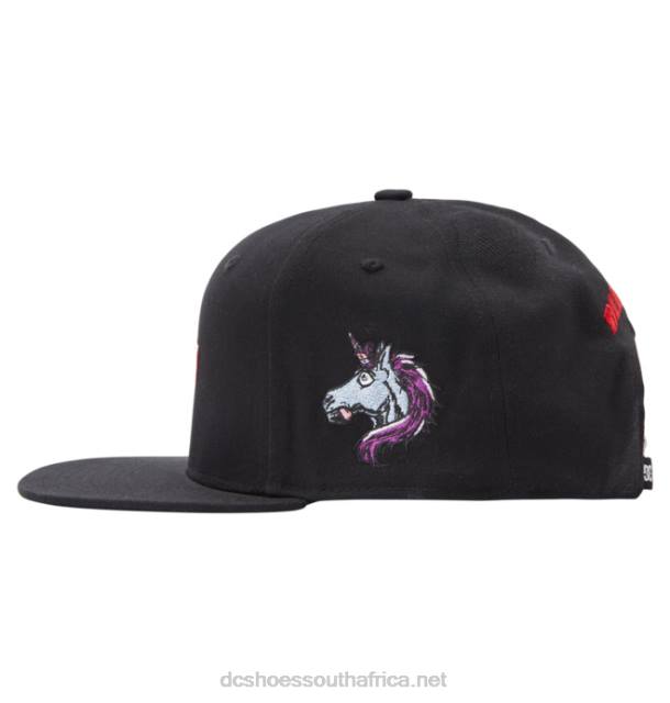 Black PR2L422 DC Shoes Men's Marvel Deadpool x DC Snapback Hat