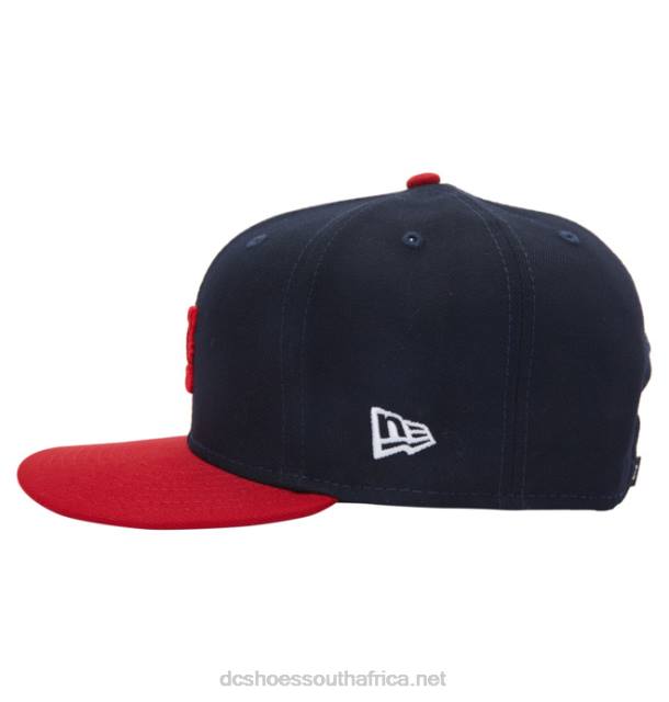 Navy/Red PR2L131 DC Shoes Men's Empire Fielder Snapback Hat