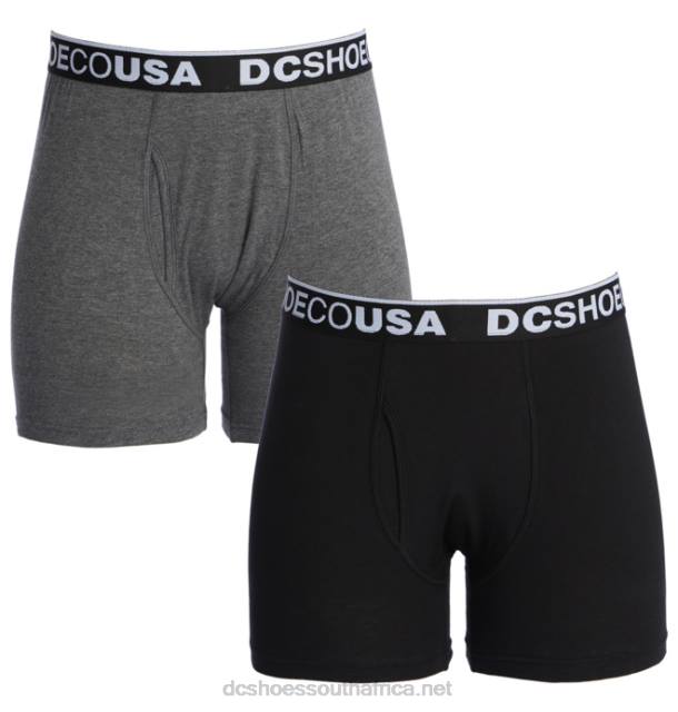 Charcoal Heather/Black PR2L420 DC Shoes Men's DC Softies Boxer Brief