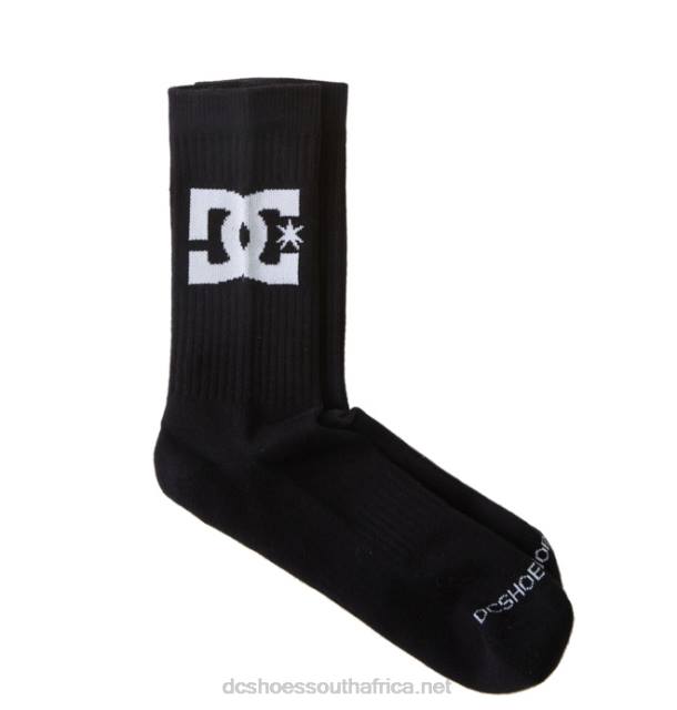 Black PR2L84 DC Shoes Men's DC Star 2-Pack Crew Socks