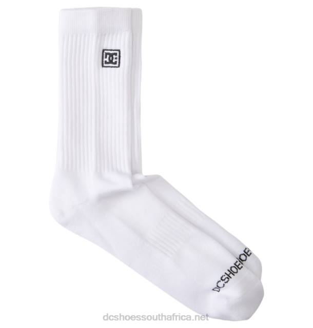White PR2L123 DC Shoes Men's DC 2-Pack Crew Socks