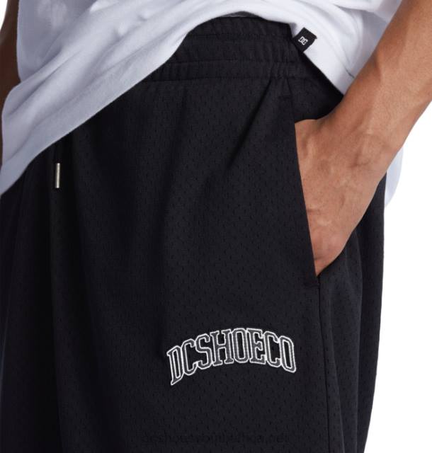 Black PR2L110 DC Shoes Men's Pastime Basketball Shorts