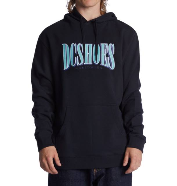 Black PR2L132 DC Shoes Men's Tall Stack Hoodie