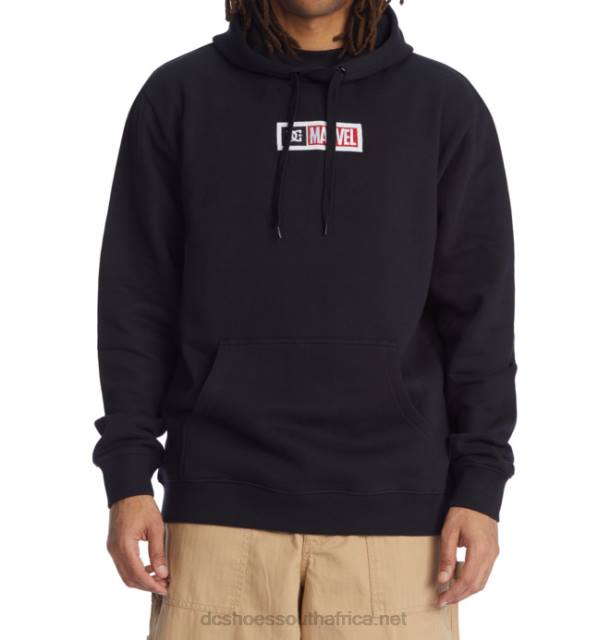 Black PR2L408 DC Shoes Men's Marvel Deadpool x DC Pullover Hoodie
