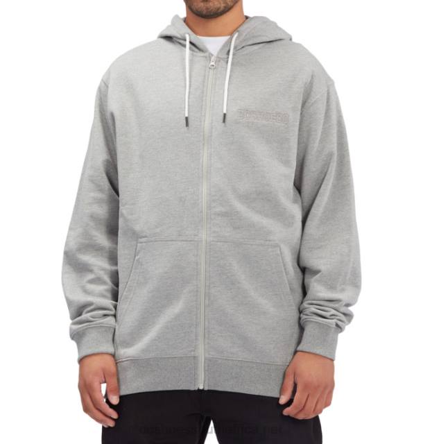 Medium Grey Heather PR2L396 DC Shoes Men's Riot 2 Zip-Up Hoodie