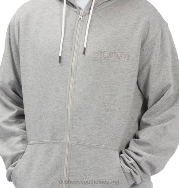 Medium Grey Heather PR2L396 DC Shoes Men's Riot 2 Zip-Up Hoodie