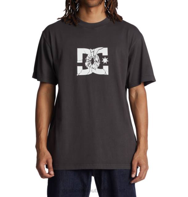 Black Enzyme Wash PR2L113 DC Shoes Men's Shatter T-Shirt