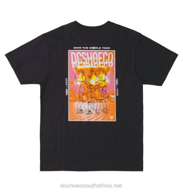 Black PR2L118 DC Shoes Men's Save Us T-Shirt