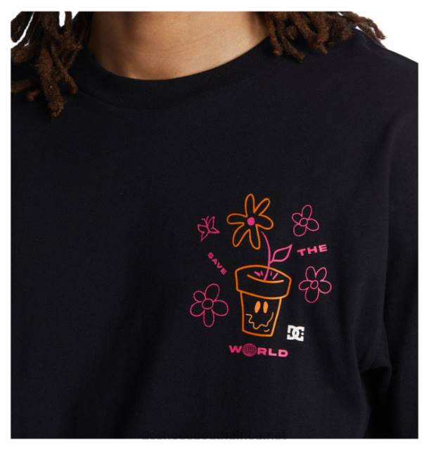 Black PR2L118 DC Shoes Men's Save Us T-Shirt
