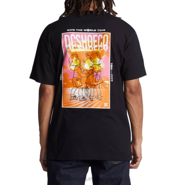 Black PR2L118 DC Shoes Men's Save Us T-Shirt