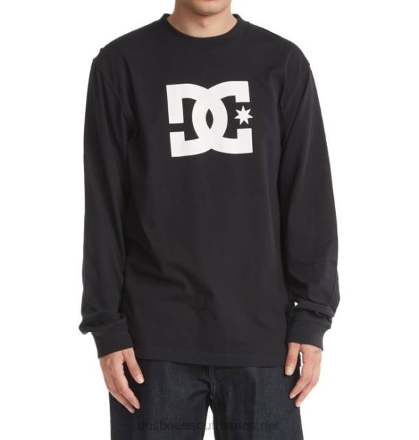 Black PR2L68 DC Shoes Men's DC Star Long Sleeve T-Shirt