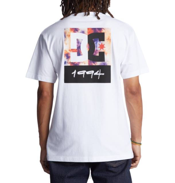 White/Warm Ice Dye PR2L129 DC Shoes Men's DC Split Star T-Shirt