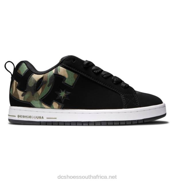 Black Camouflage PR2L282 DC Shoes Men's Court Graffik Shoes